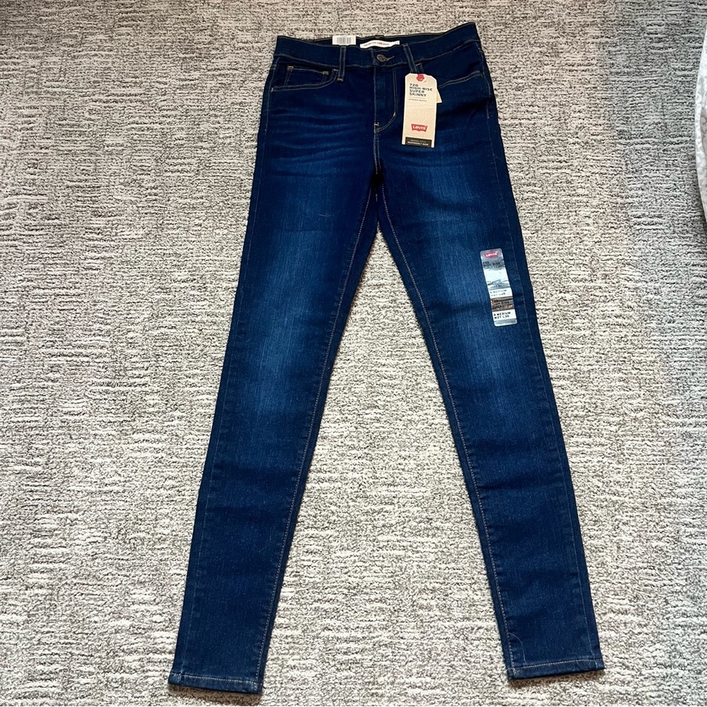 Levi's Dark Blue 720 High Rise Super Skinny Jeans